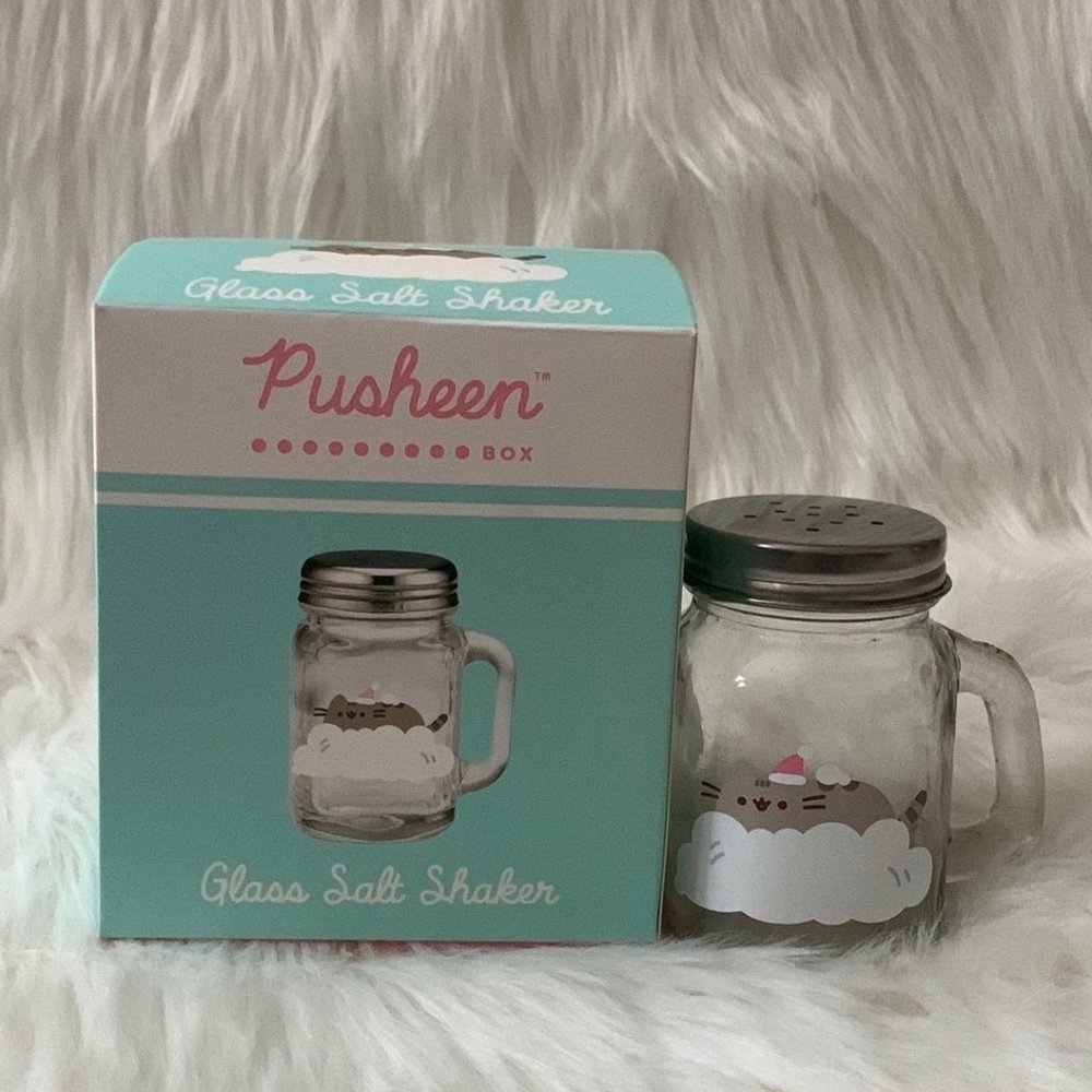 PUSHEEN CAT Mini Glass Salt/Craft Shaker Mason Jar